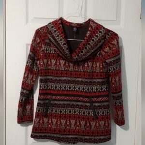 Style & Co. Multicolor Cowl Neck Sweater